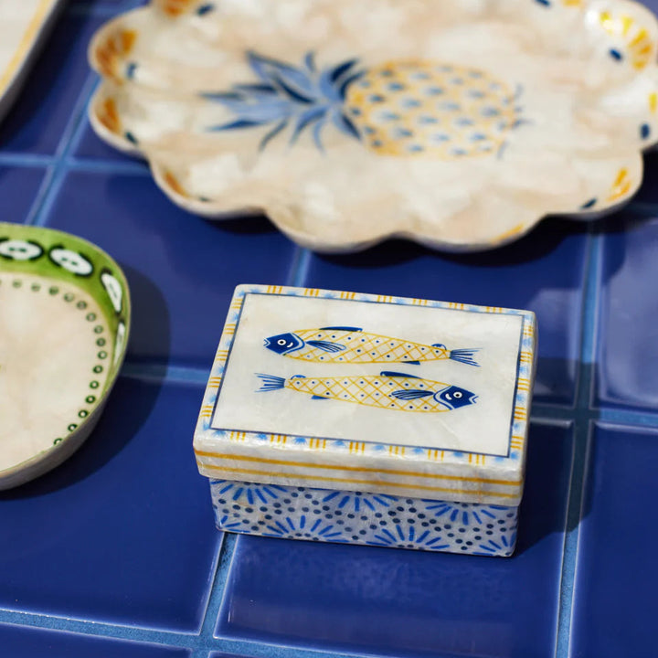 Atlantic Fish - Shell Trinket Box