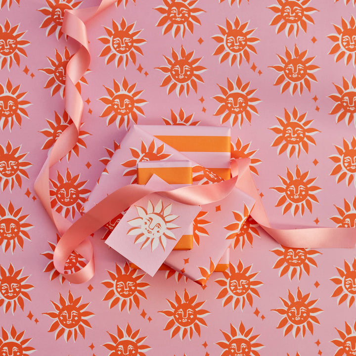 Sunshine Gift Wrap In Pink