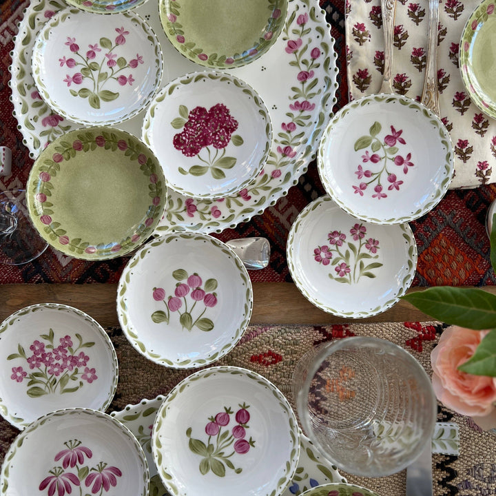 Hand Painted Floral Porcelain Plates