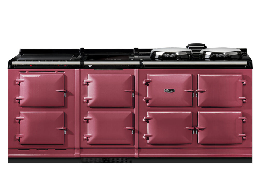 Raspberry 210cm induction hob Aga range cooker on a white background