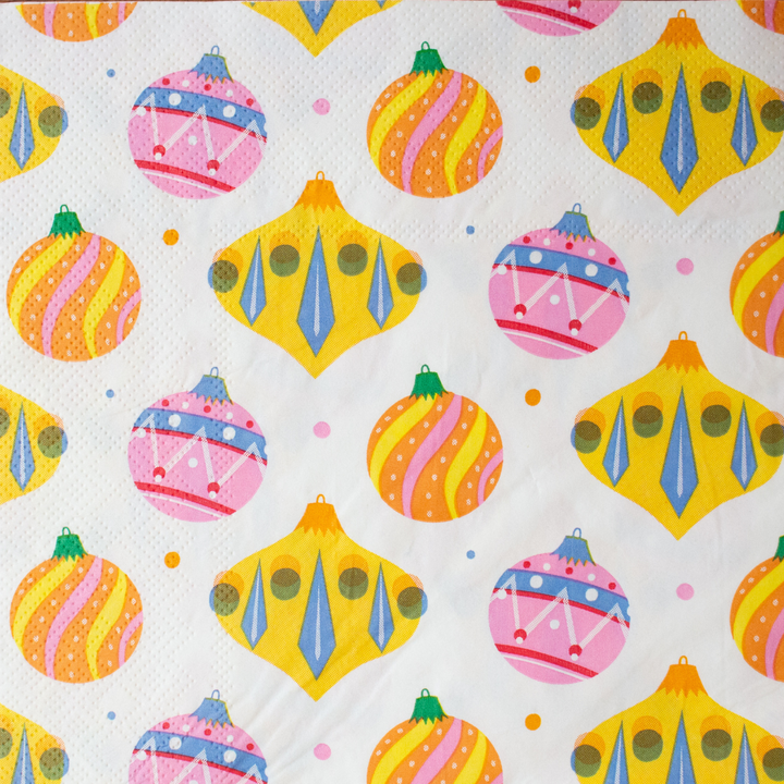 Festive Baubles Christmas Paper Napkins