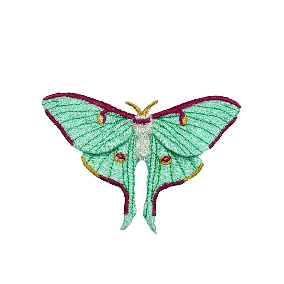 Luna Moth Embroidered Brooch