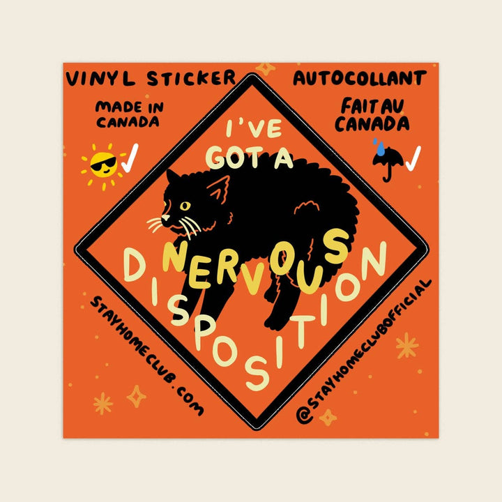 Nervous Disposition Waterproof Vinyl Sticker