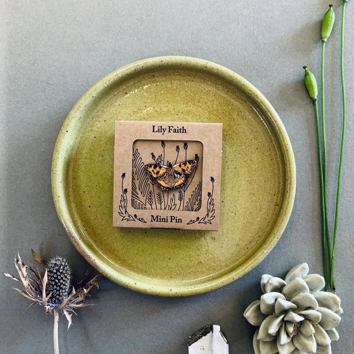 Tortoiseshell Butterfly Mini Pin Brooch