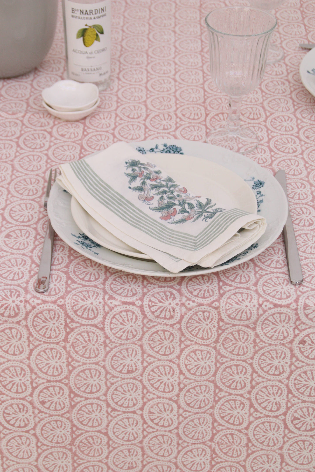 Roza Seashell Blockprint Tablecloth