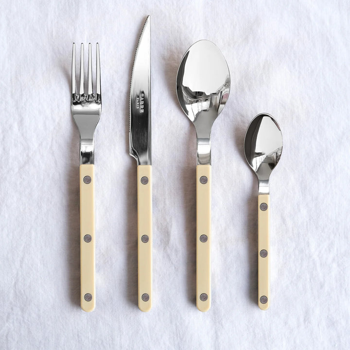 Sabre Bistrot Cutlery Set of 4 in Solid Ivory