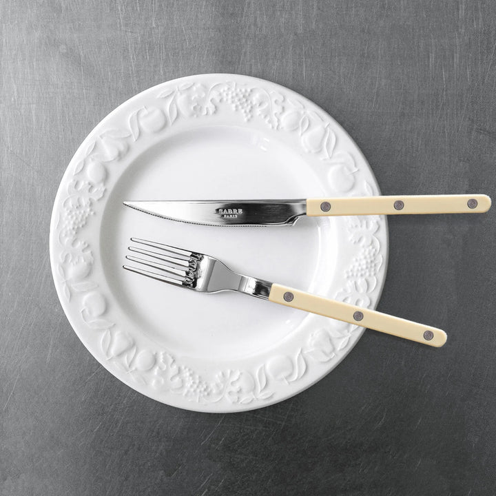 Sabre Bistrot Cutlery Set of 4 in Solid Ivory
