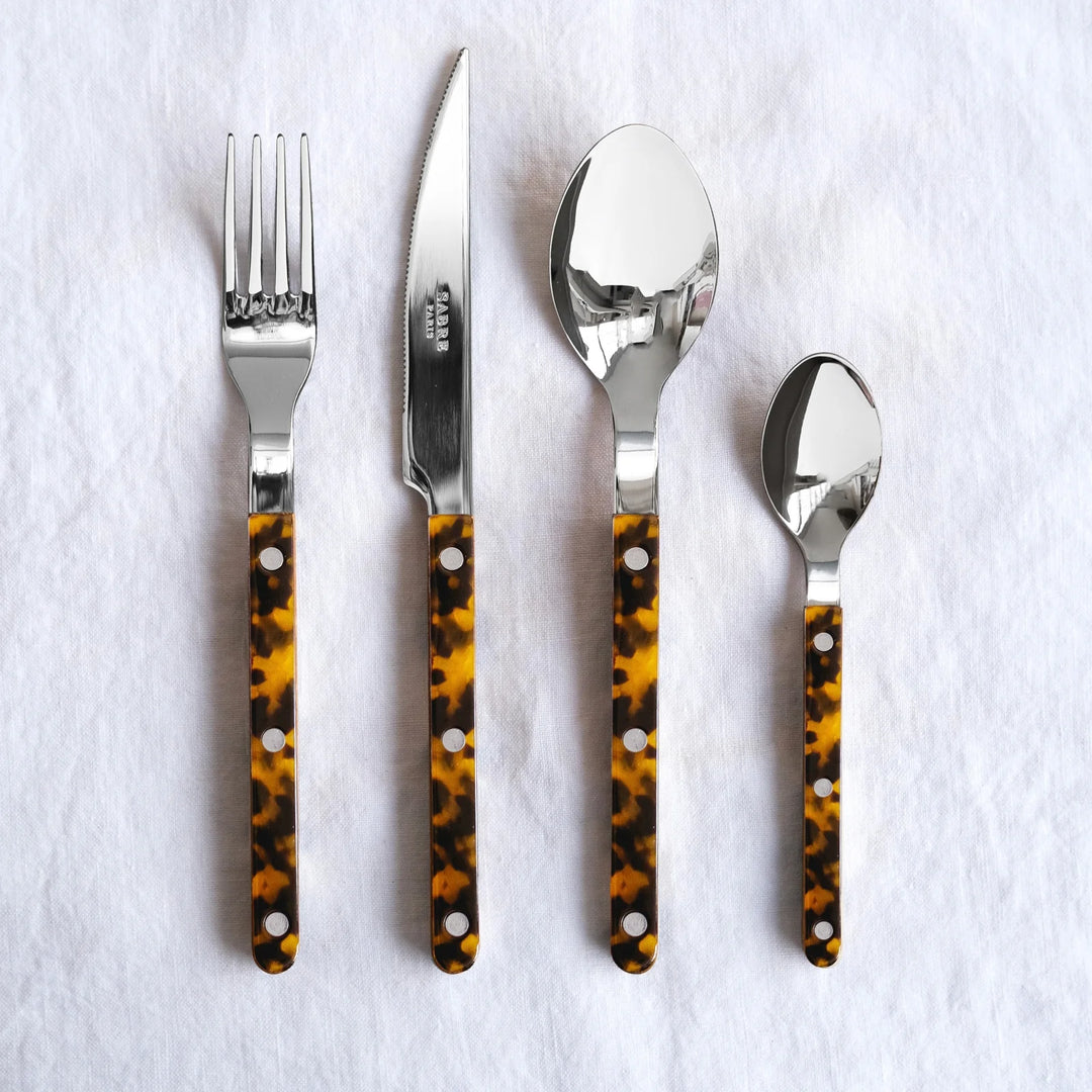 Sabre Bistrot Cutlery Set of 4 in Faux Tortoise