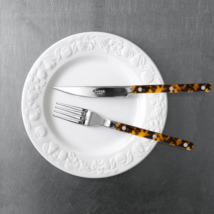 Sabre Bistrot Cutlery Set of 4 in Faux Tortoise