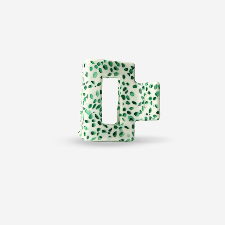 Hair Clip in Olive Dot