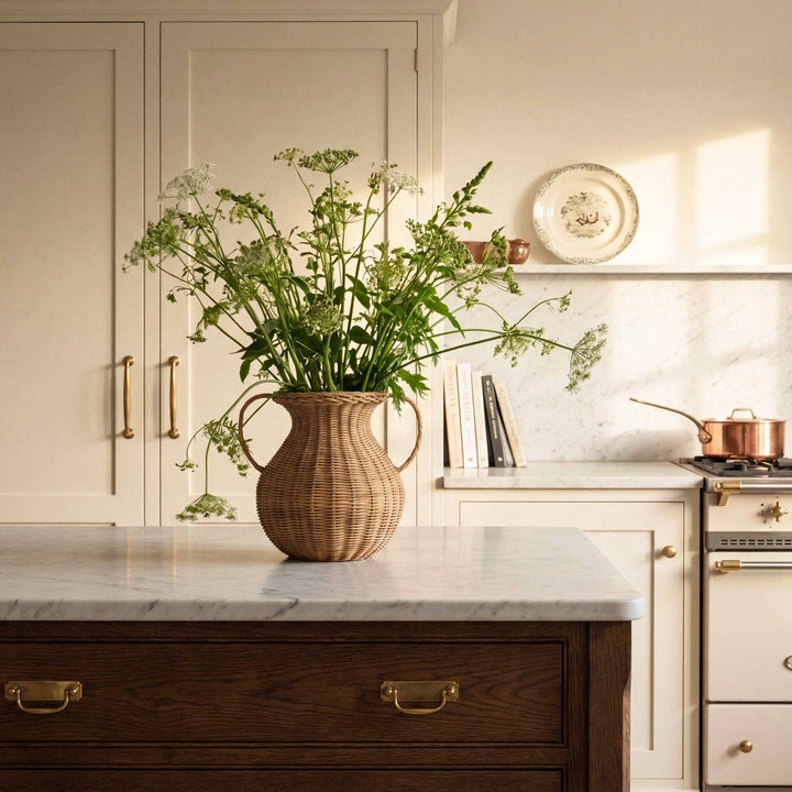 Elara Wooven Rattan Vase