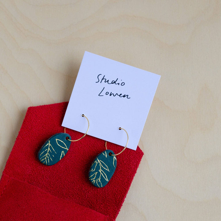 Botanical Sea Pool Hoop Earrings