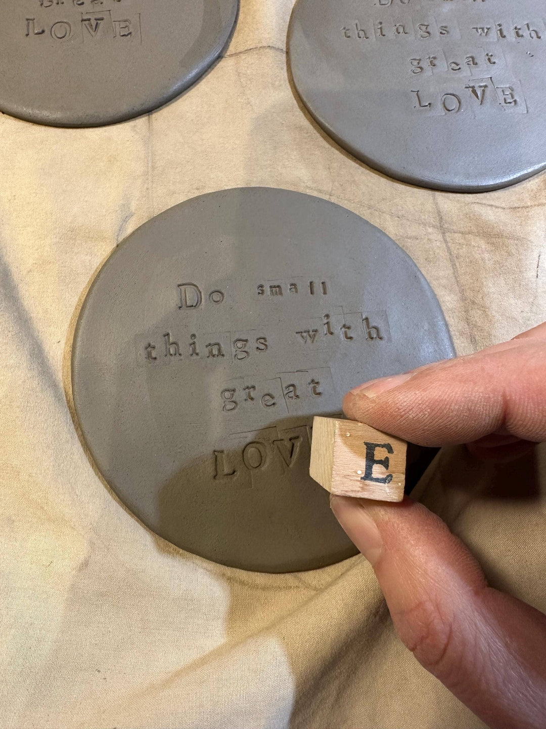 Ceramic Trinket Dish "Do Small Things with Great Love"