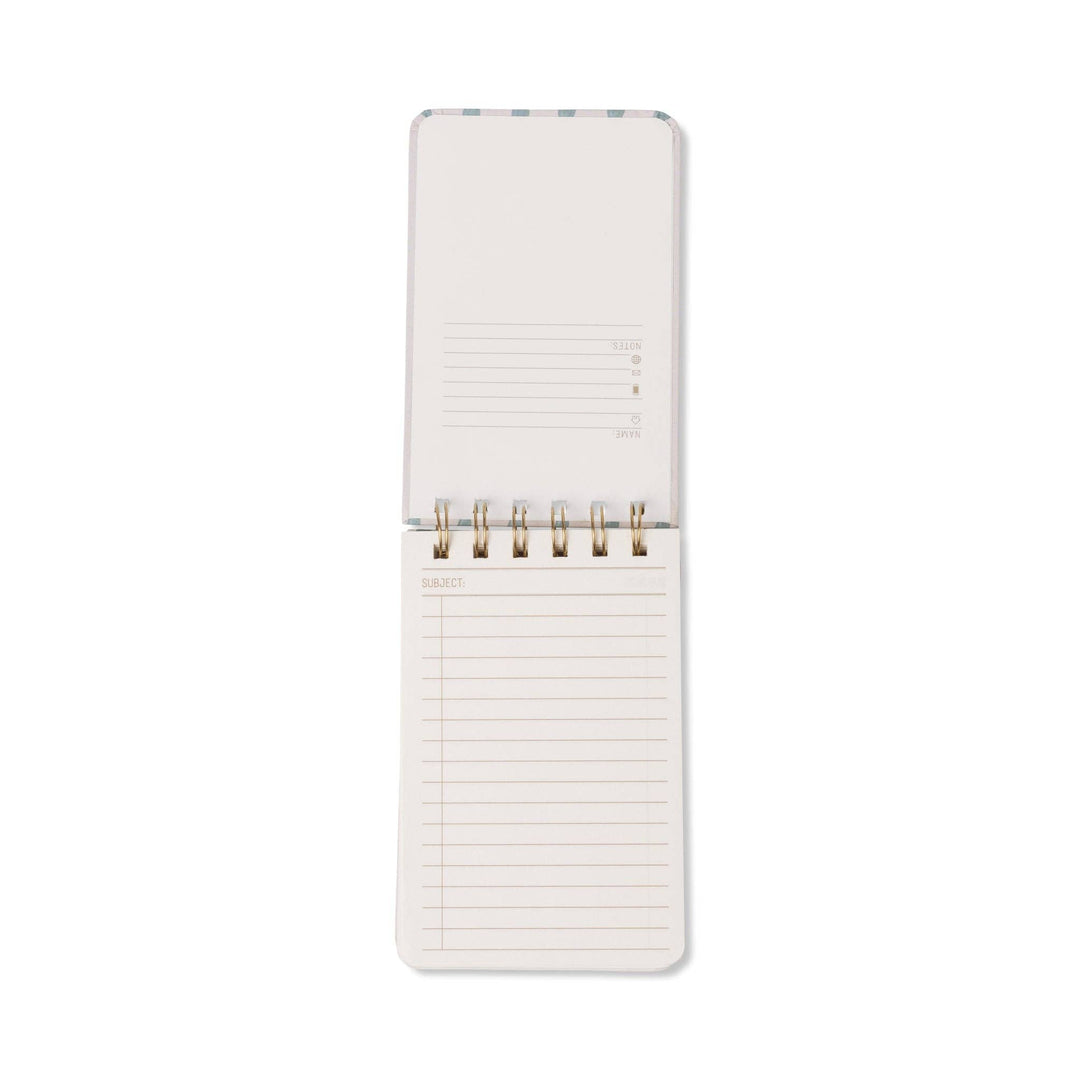 Wavy Blue Twin Wire Notepad