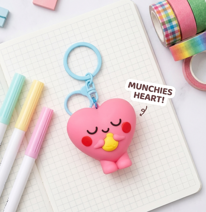 Kawaii Cookie Love Heart Keychain
