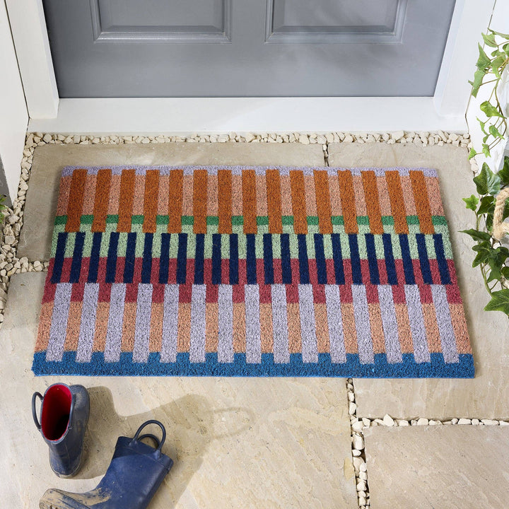 Broken Stripe Coir Doormat