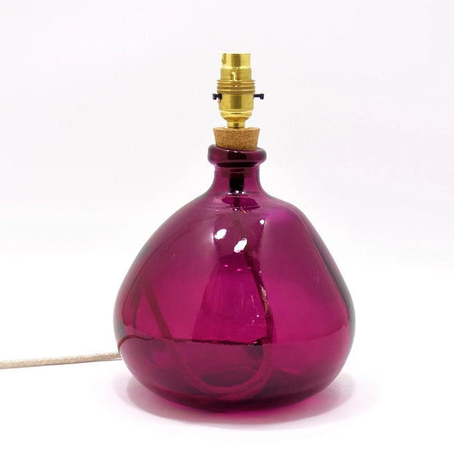 Simplicity Recycled Glass Lamp in Mulberry
