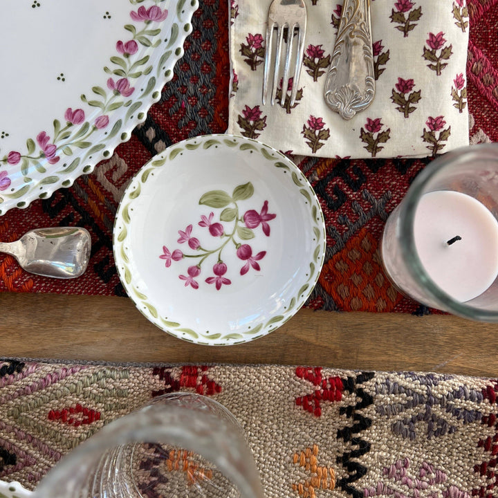 Hand Painted Floral Porcelain Plates
