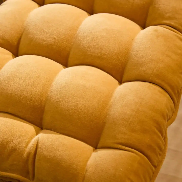 Velvet Bench Seat Cushion in Mustard