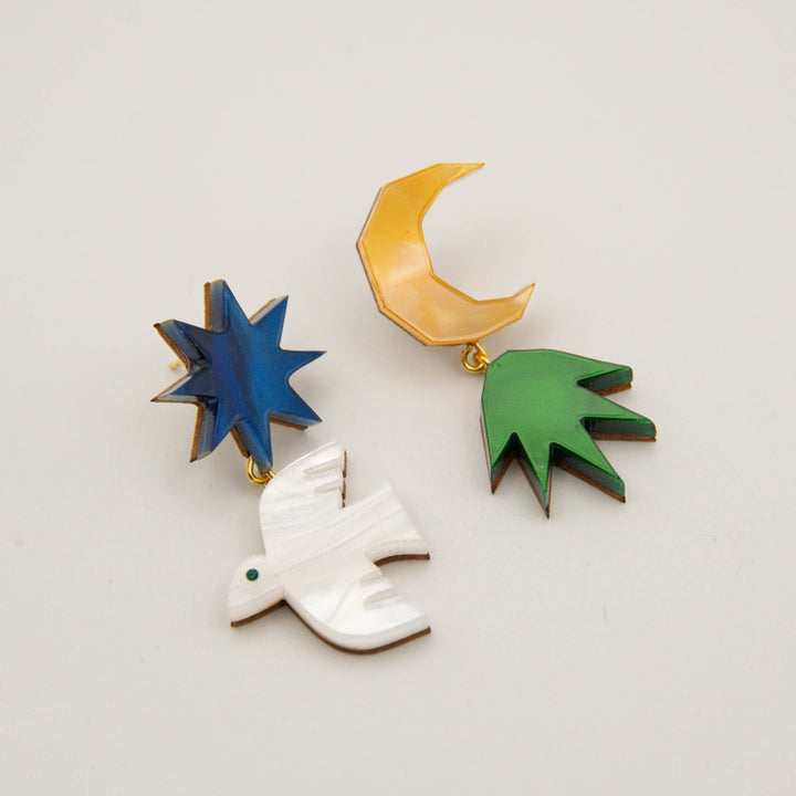 Assembled Story Drop Earrings