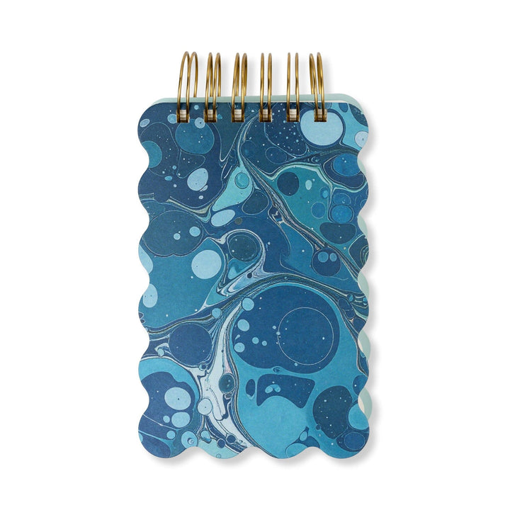 Teal Marble Wavy Notepad