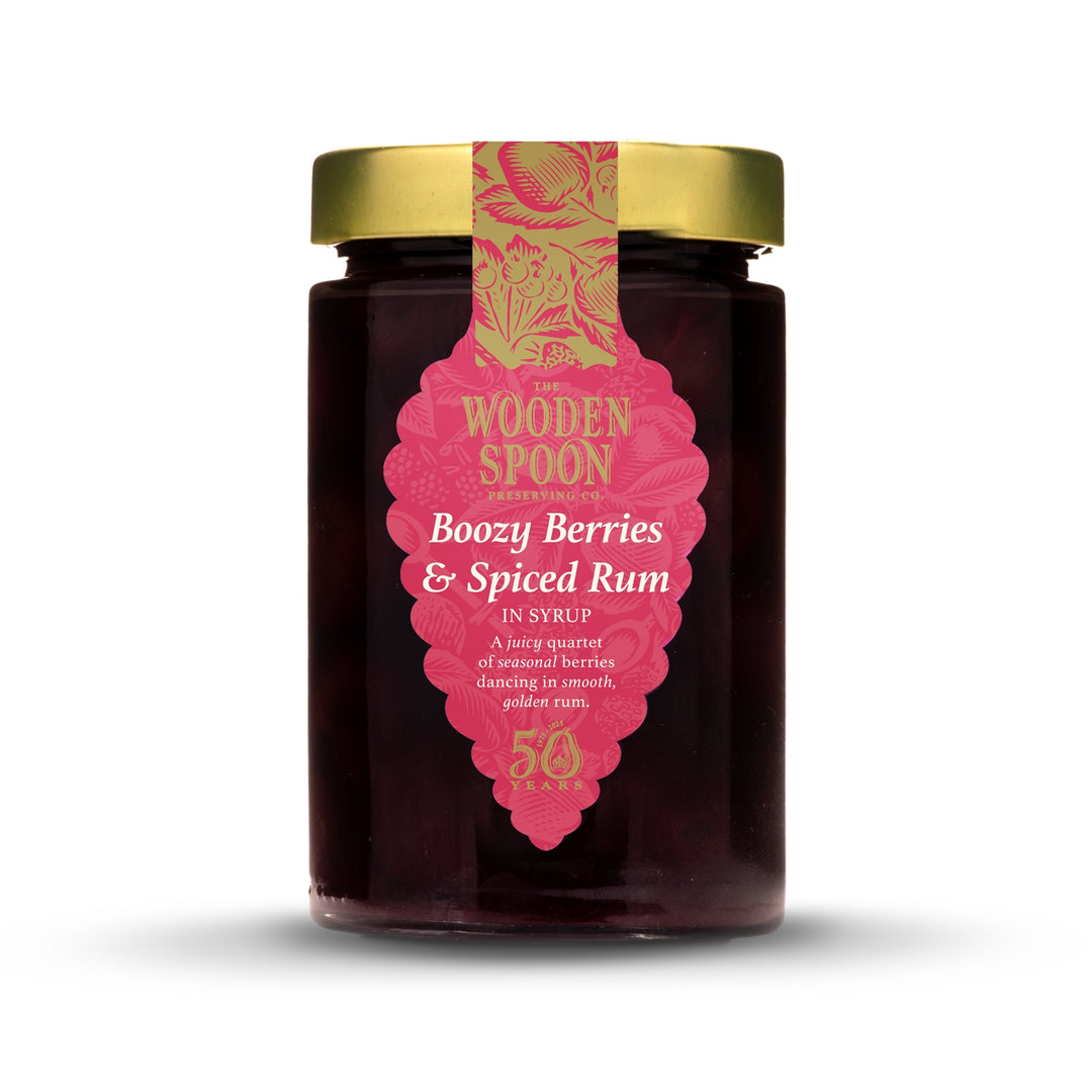 Boozy Berries in Spiced Rum Syrup 400g