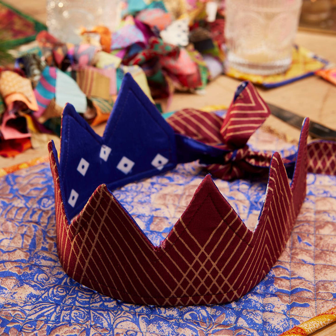 Recycled Sari Party Hat Crown