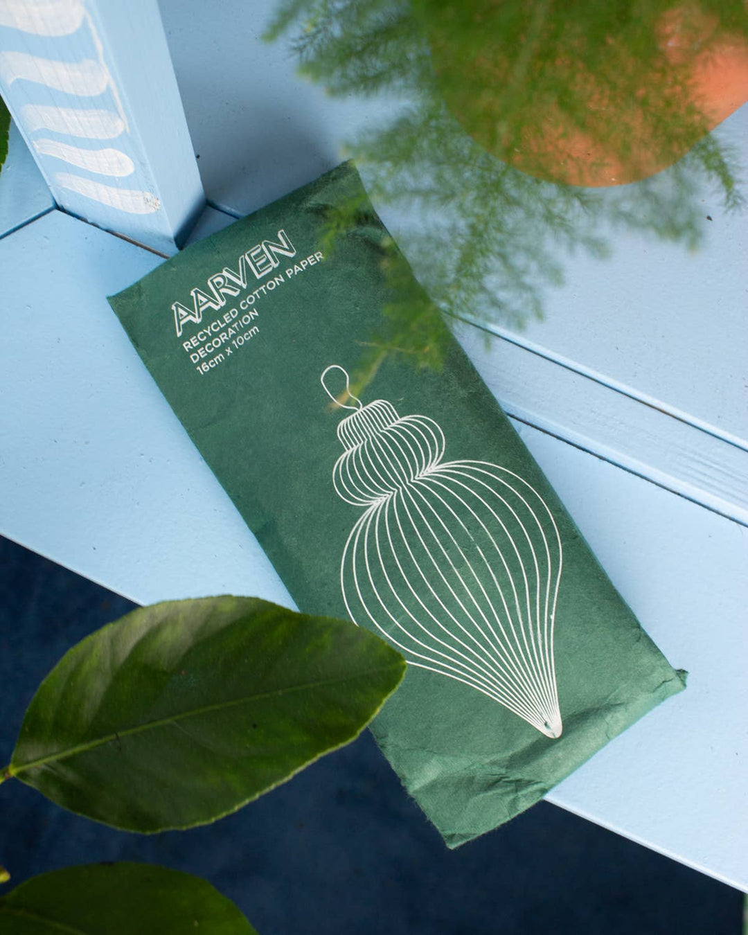 Recycled Paper Fold-Away Bauble Decoration - Lilac