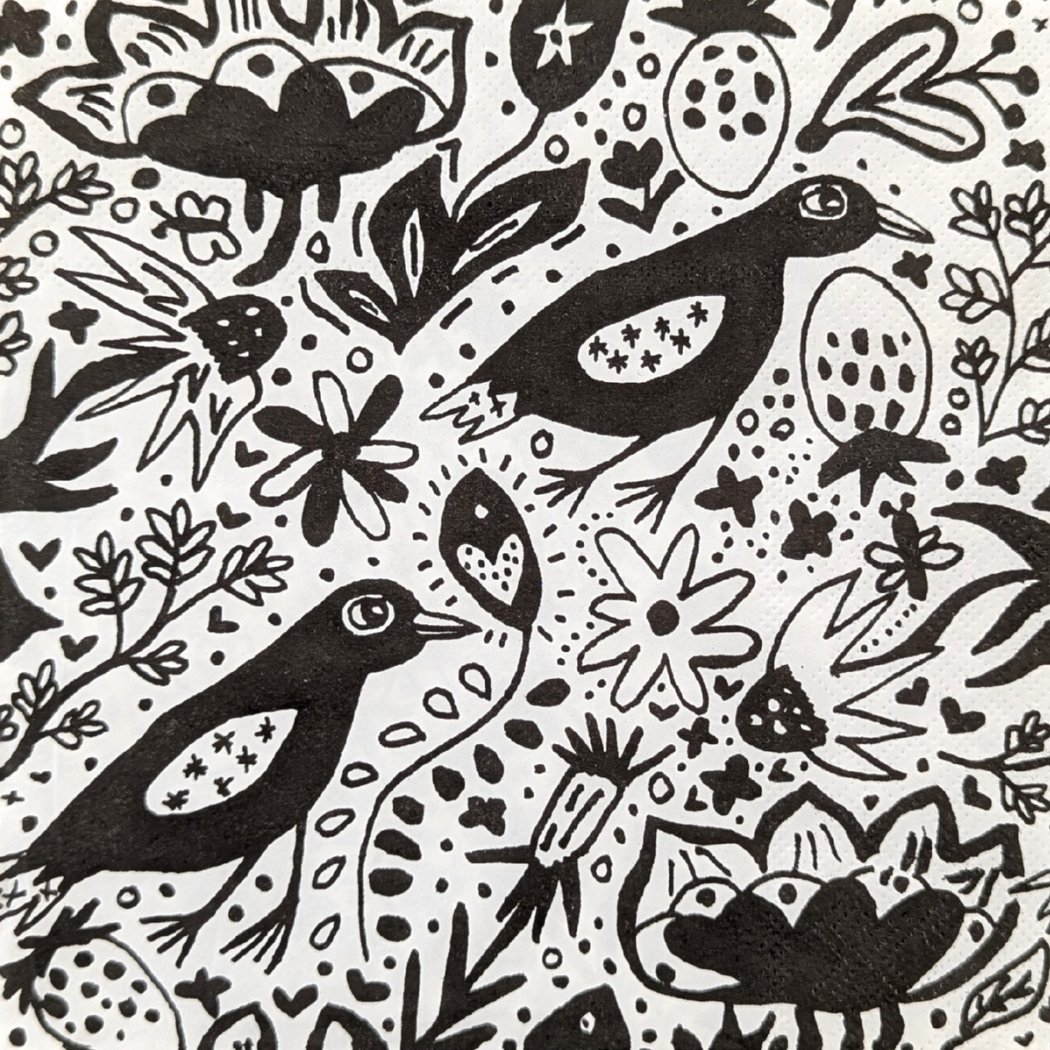 Folk Birds Paper Napkins