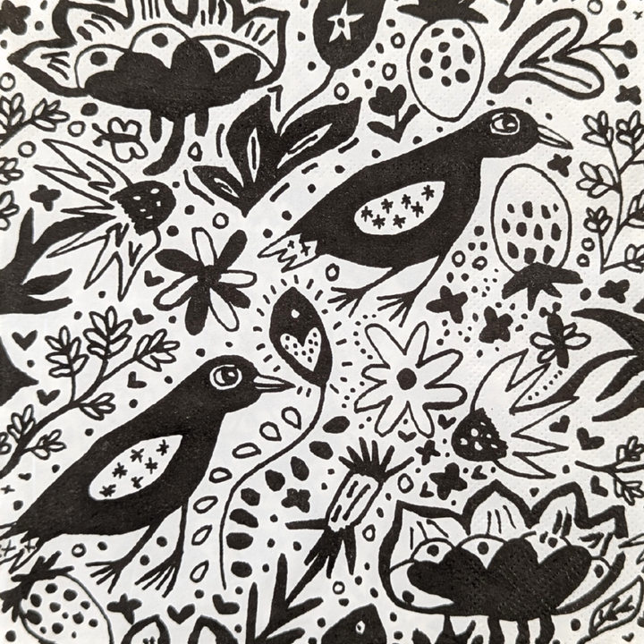 Folk Birds Paper Napkins