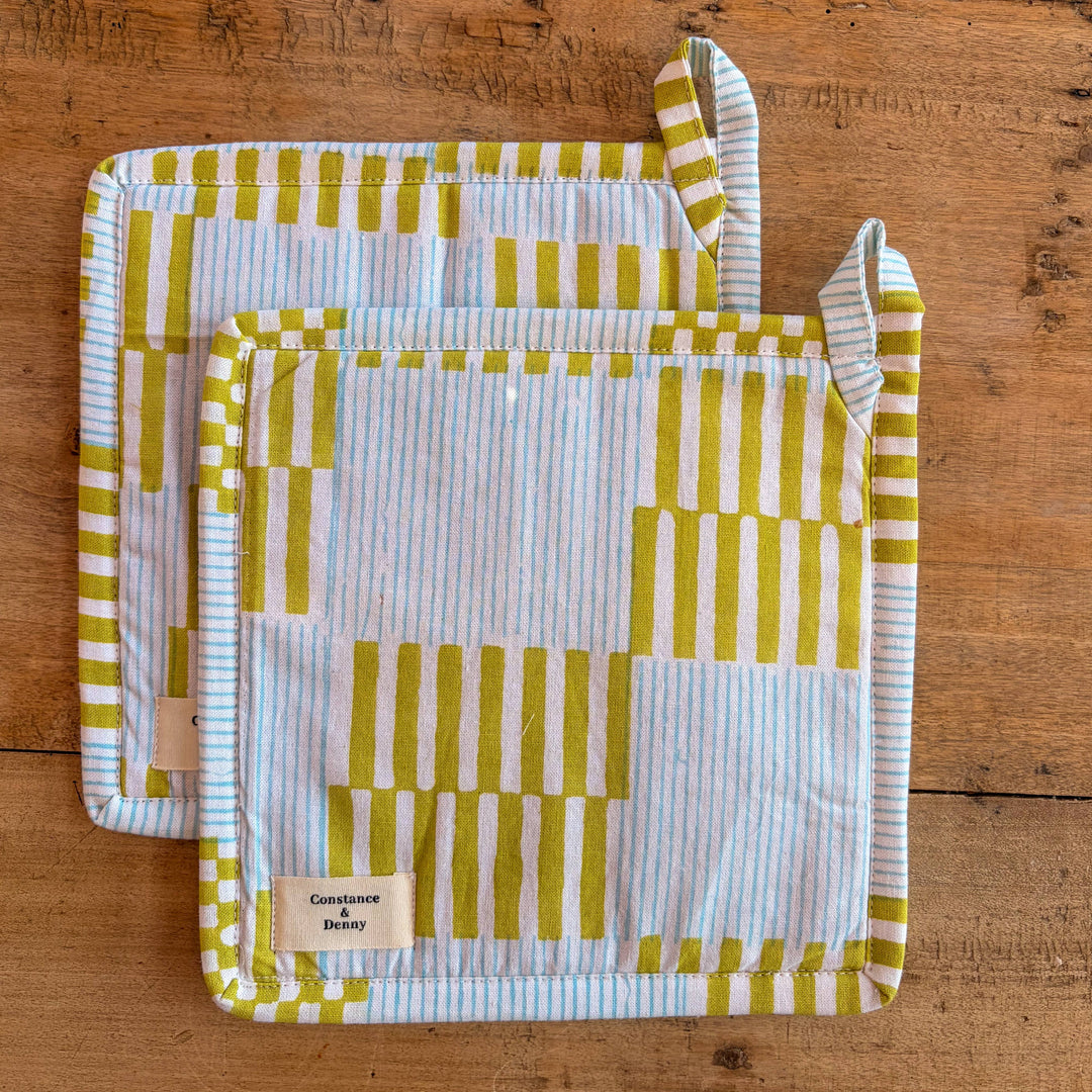 Citrus Grid Quilted Trivet Pot Holder