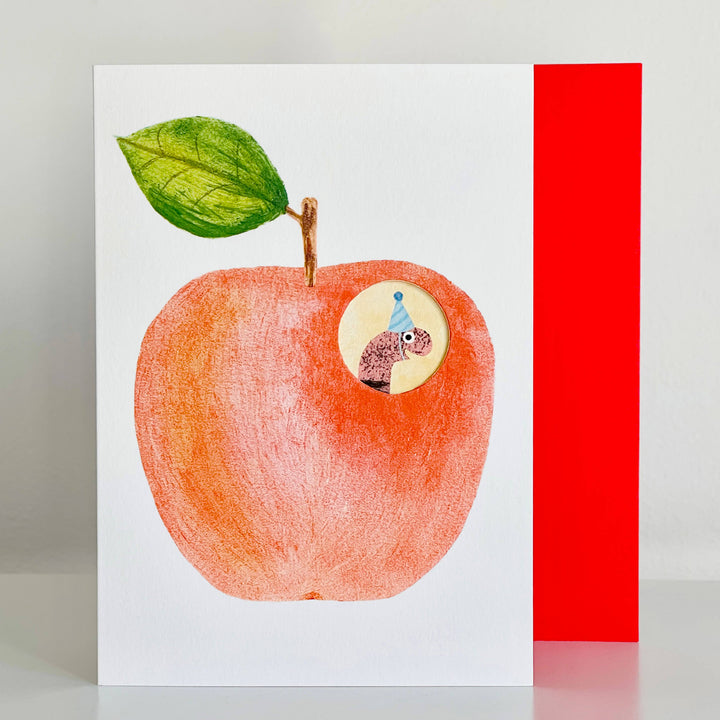 Happy Birthday Apple & Worm Card