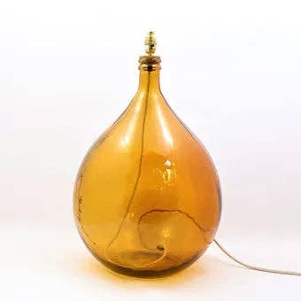 Ochre Recycled Glass Large Lamp