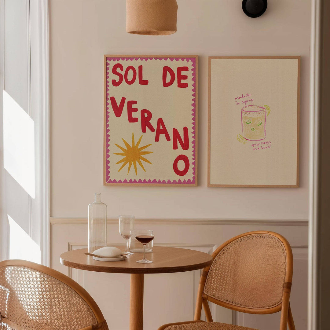 Sippin Spicy Margs Hand Painted Print