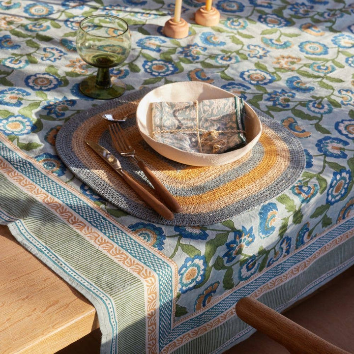 Guapao Tablecloth in Blue & Green