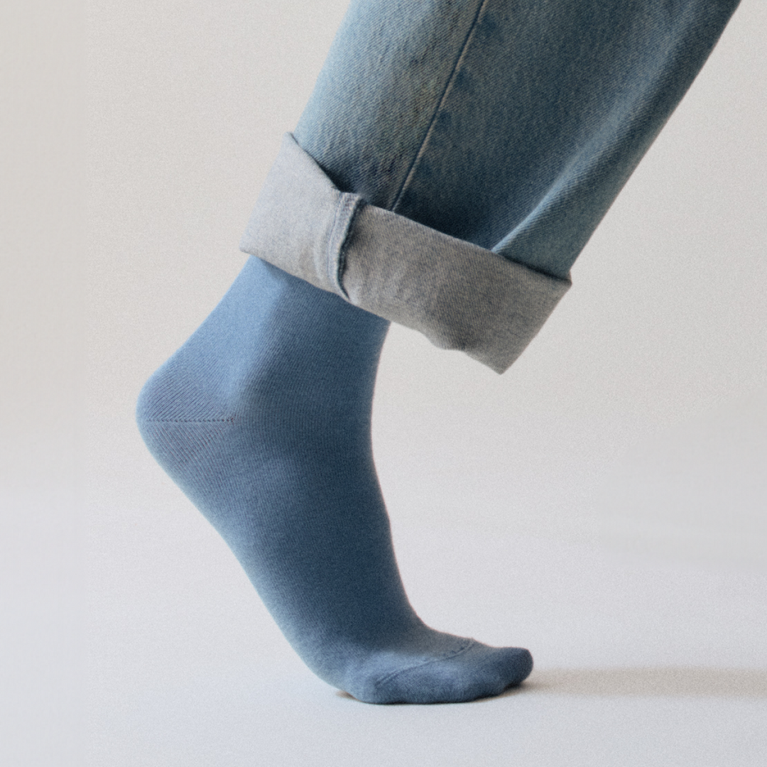 Pairs Morning Blue Bamboo Socks