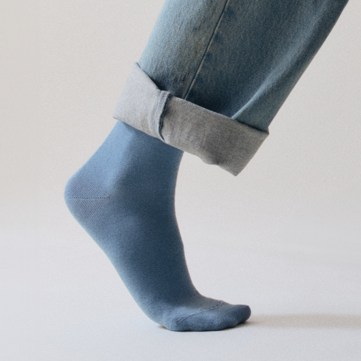 Pairs Morning Blue Bamboo Socks