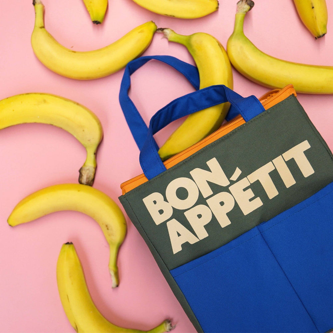 Bon Appetit Lunch Bag in Blue Khaki