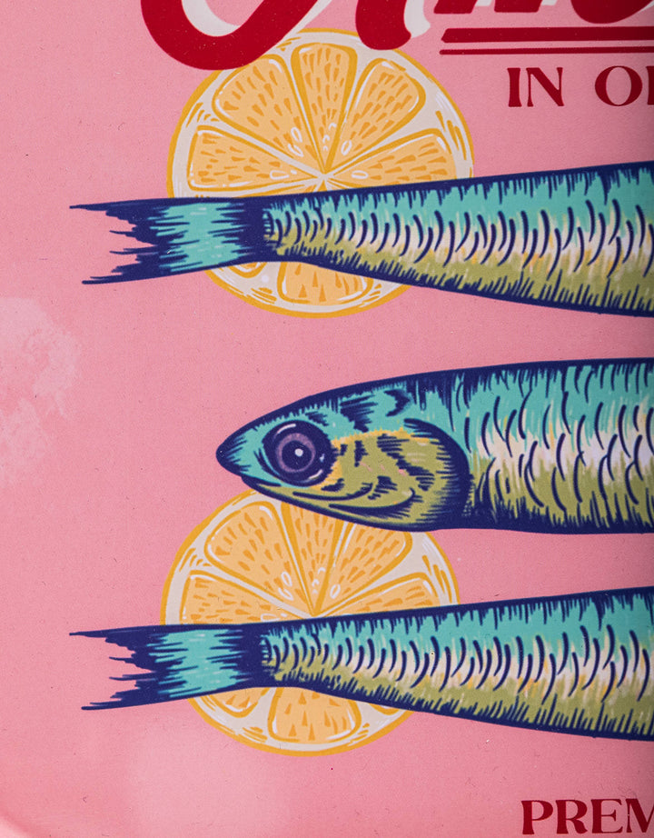 Retro Anchovies Tin Serving Tray
