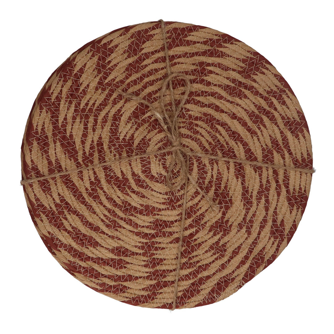 Burgundy Rope Twist Placemat Set