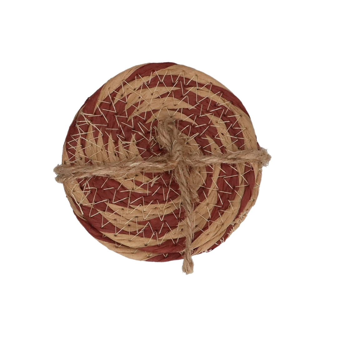 Burgundy Rope Twist Coaster Set