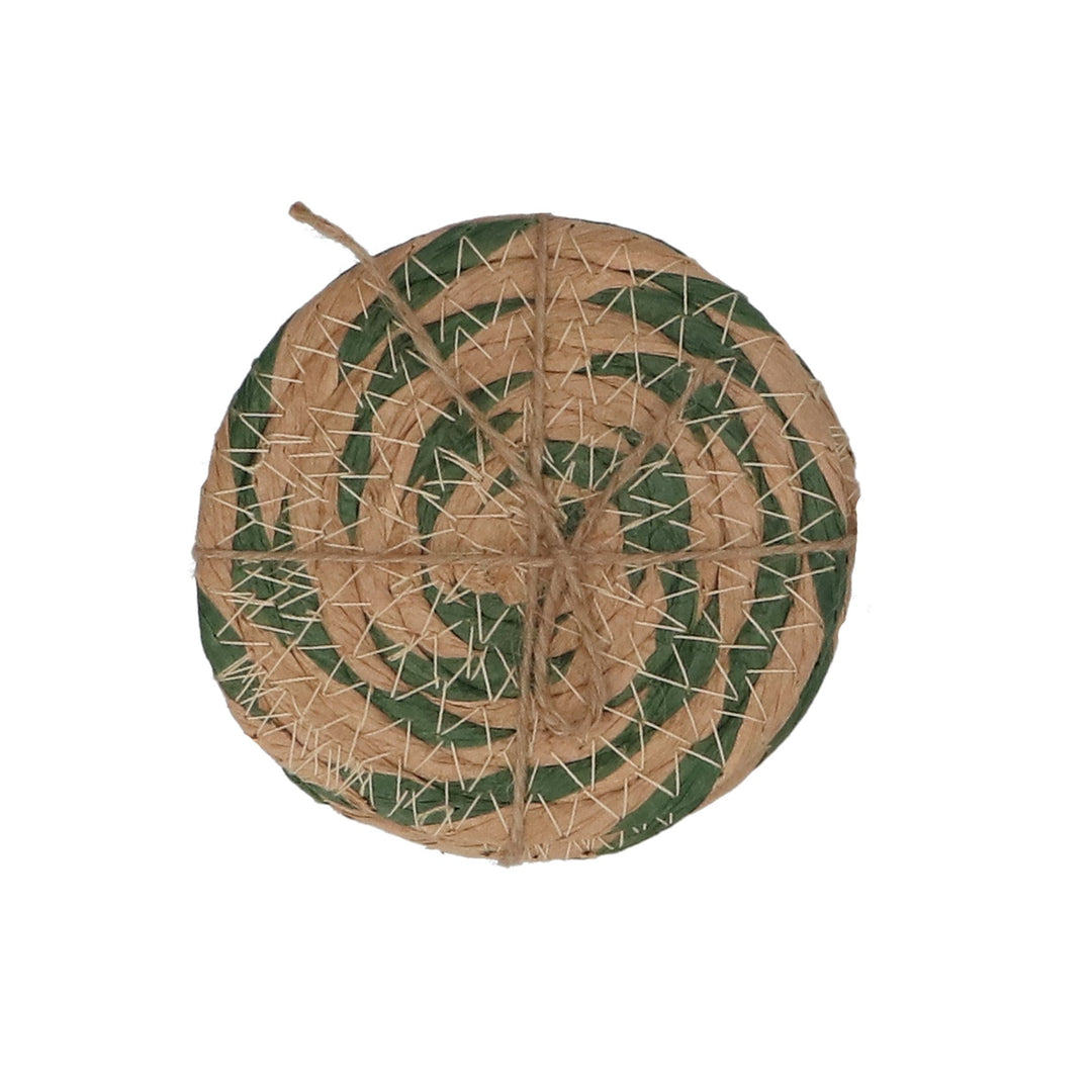 Green Rope Twist Coaster Set