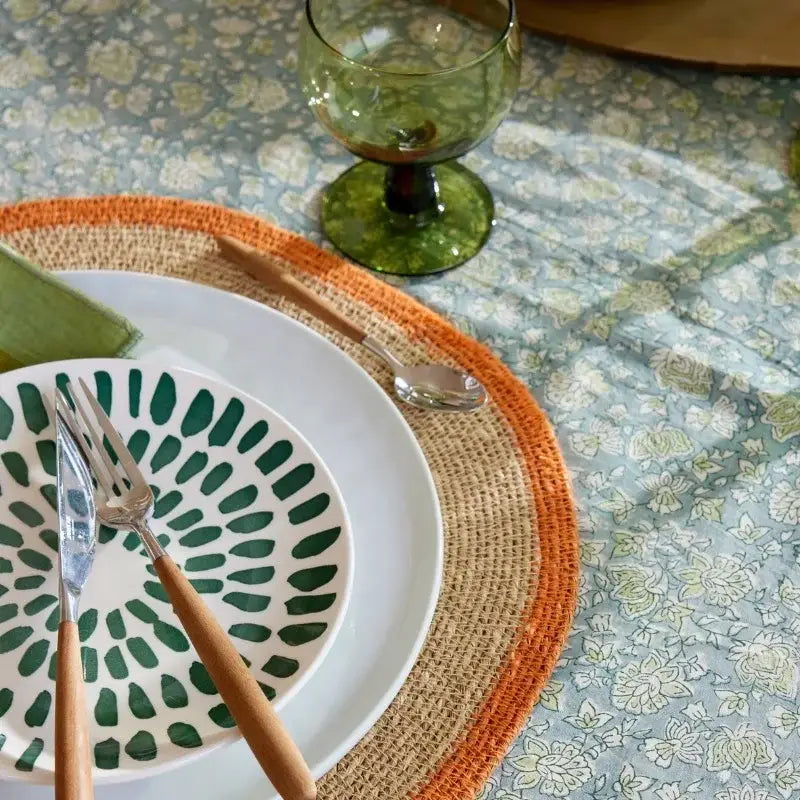 Arushi Tablecloth in Sage & Blue