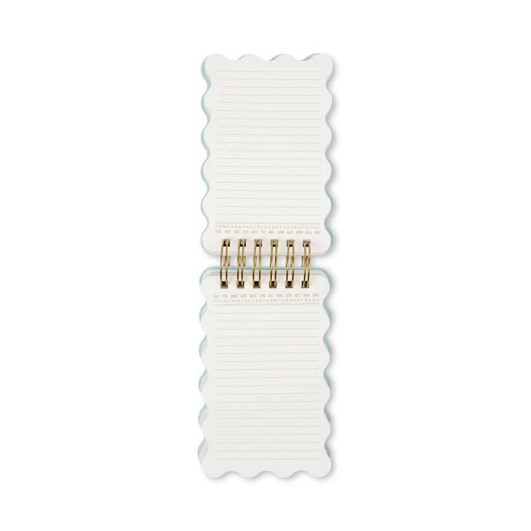 Teal Marble Wavy Notepad