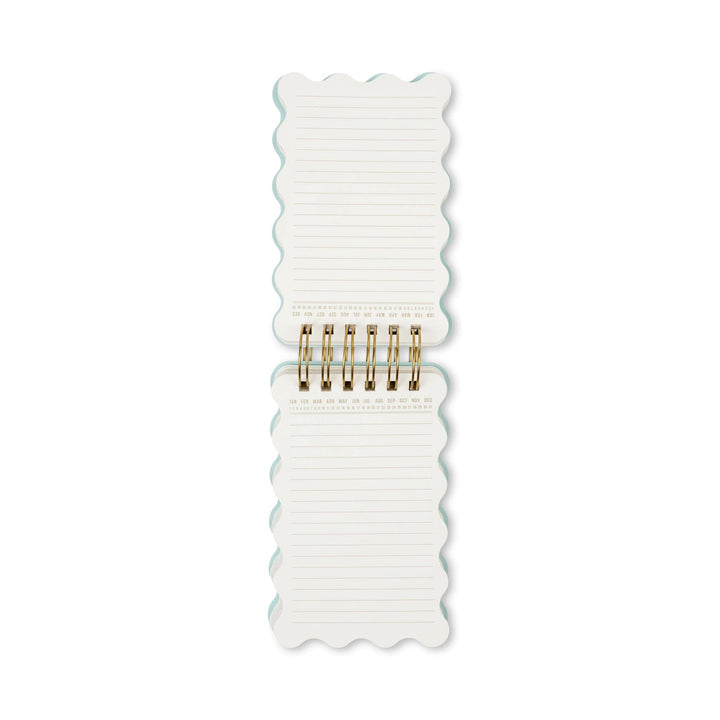 Teal Marble Wavy Notepad
