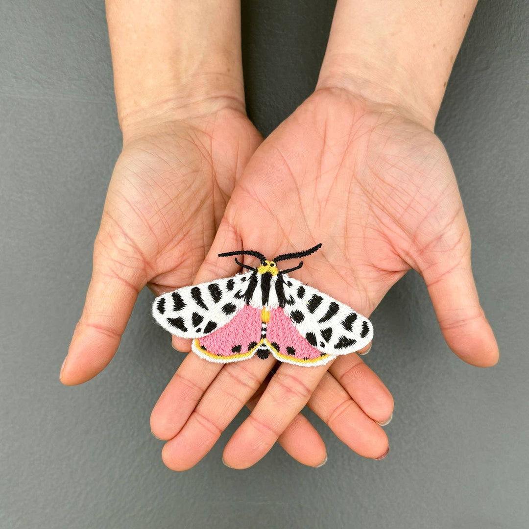 Tiger Moth Embroidered Brooch