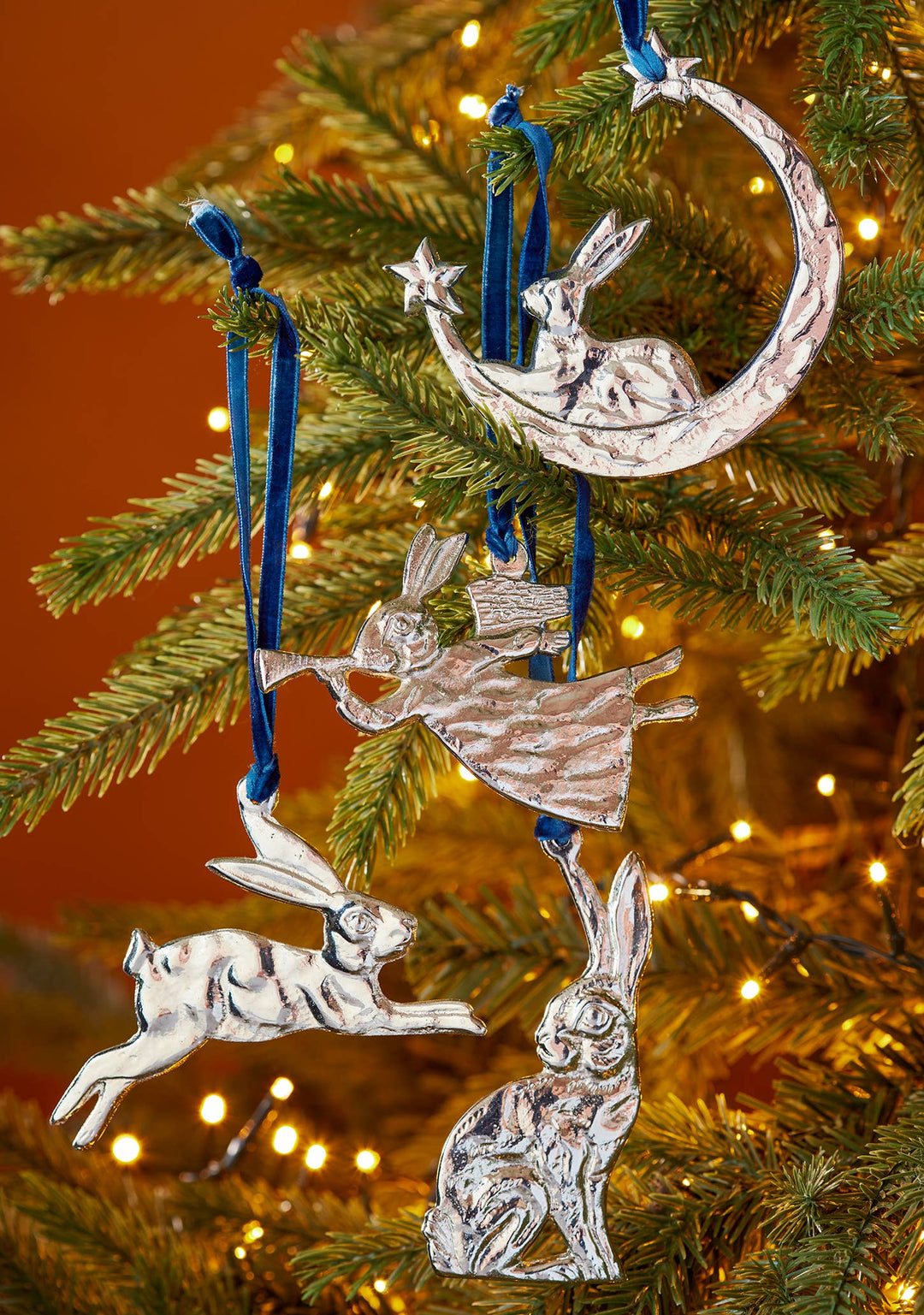 Silver Hare Moon Decoration