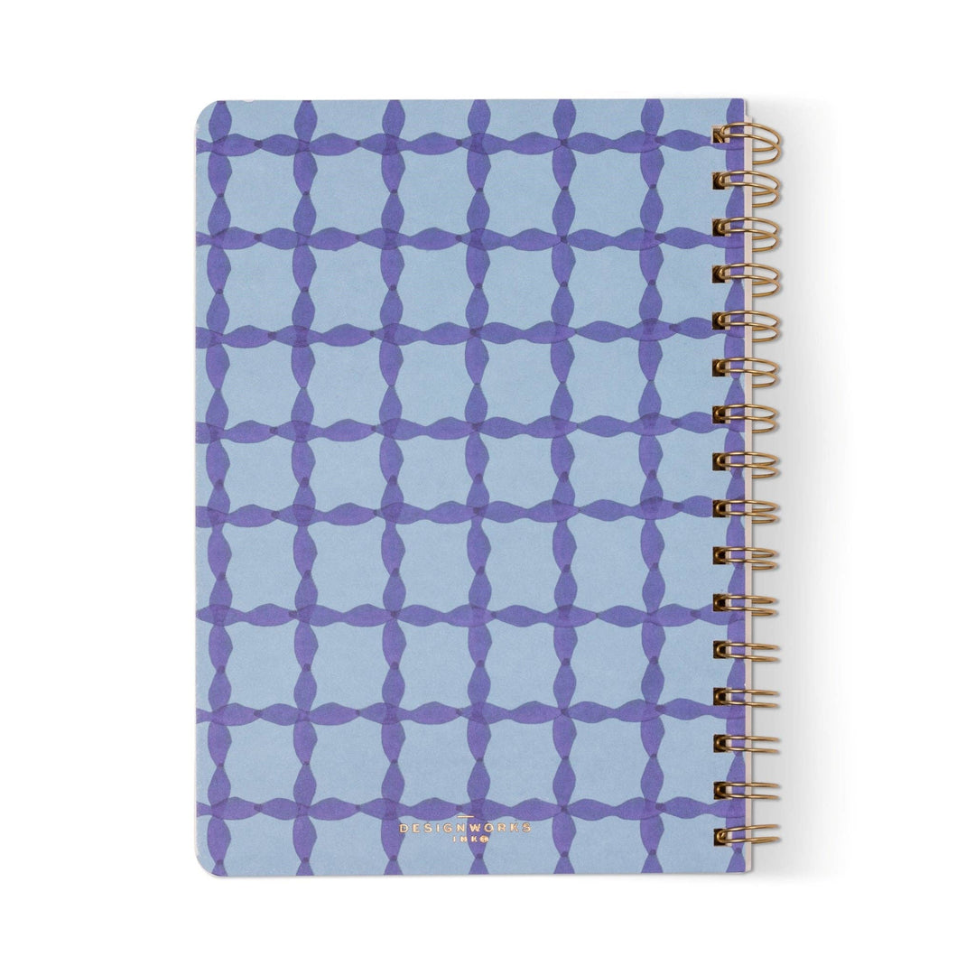 Blue Lattice A5 Twin Wire Notebook