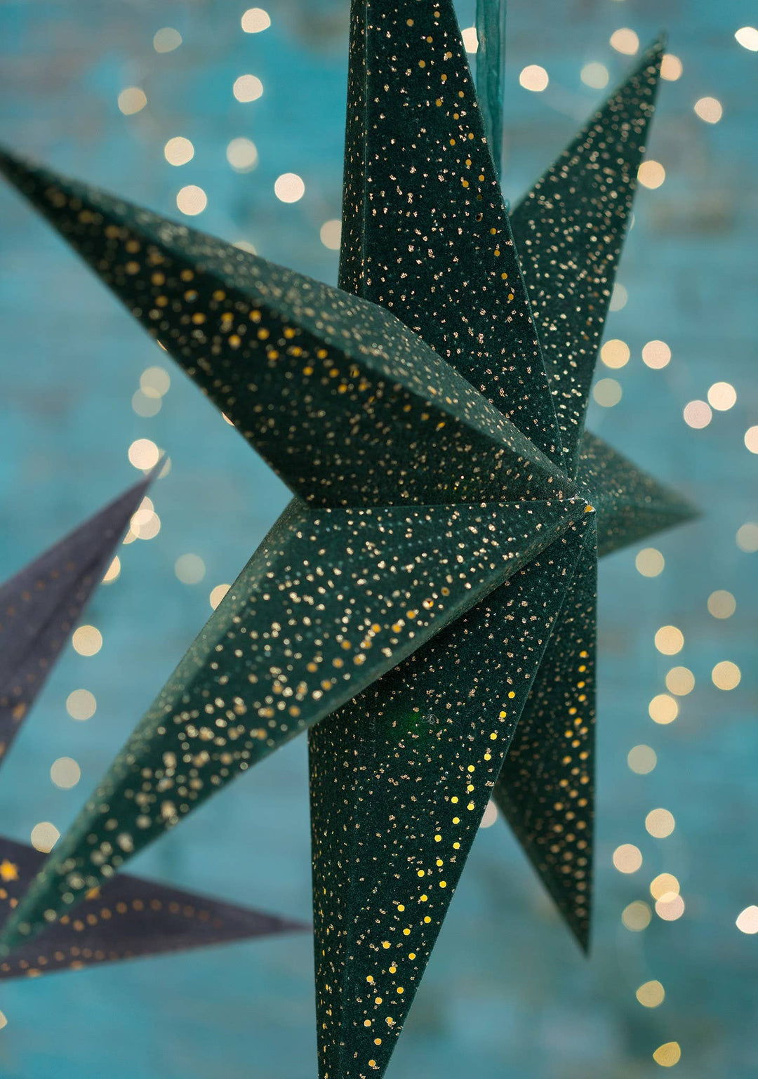 Green Velvet Light Up Star