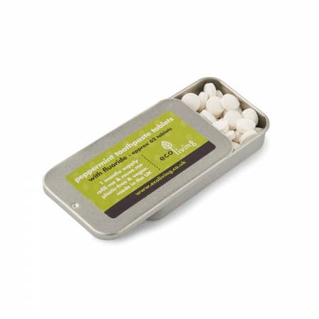 Toothpaste Tablets in Tin -with Flouride